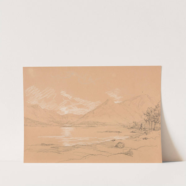 Paysage avec montagne et lac by Jacques-Raymond Brascassat