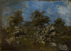 Paysage avec rocher