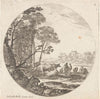 Paysage avec un chapiteau corinthien, sur le devant, par terre