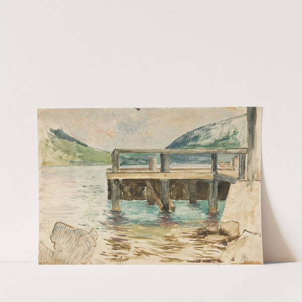 Paysage avec un ponton by Ary Ernest Renan