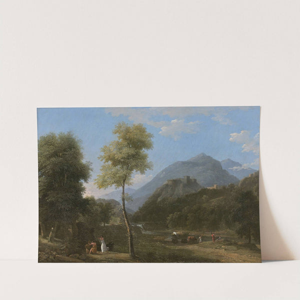 Paysage classique animé by Jean-Victor Bertin