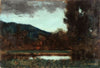 Paysage d’Alsace, crépuscule