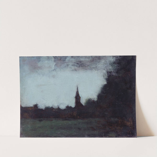 Paysage d'Alsace, le clocher de Bernwiller by Jean-Jacques Henner