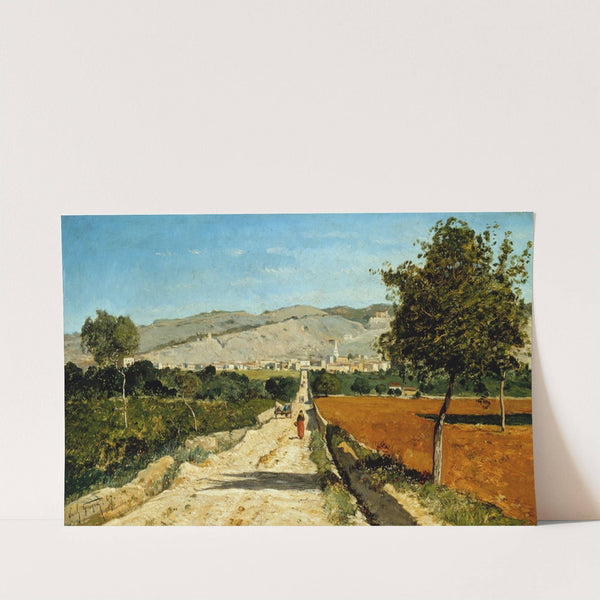 Paysage de Provence. Vue de Saint-Saturnin-les-Apt. by Paul-Camille Guigou