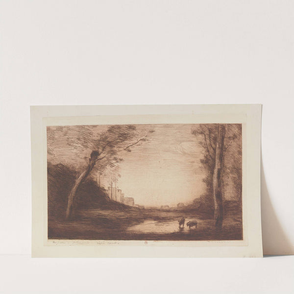 Paysage de Toscane, d’après Corot (1888) by Henri-Charles Guérard