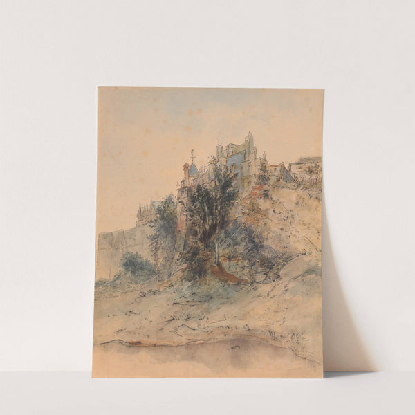 Paysage de ville avec remparts by Théodore Rousseau