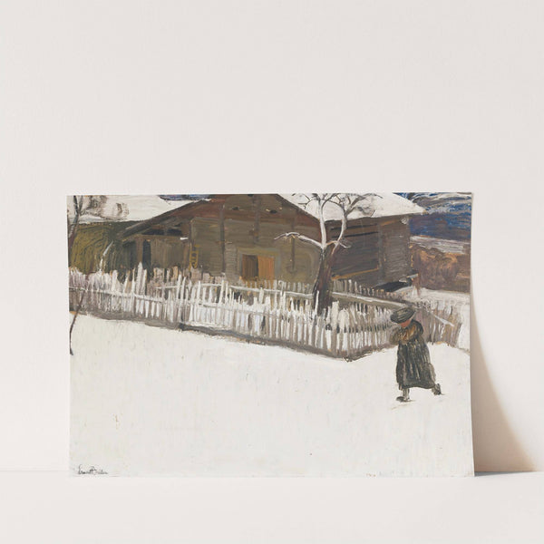 Paysage D'hiver Devant Un Mazot by Ernest Biéler