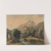 Paysage Italien; L’Abbaye et Les Religieux (late 1800s-1900s) by Jean-Victor Bertin