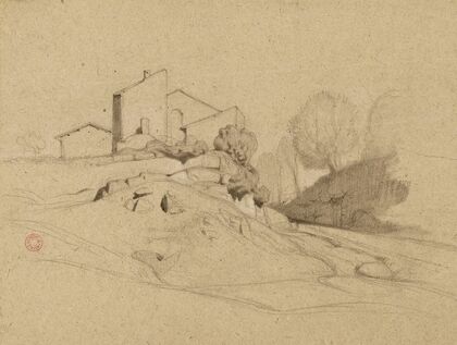 Paysage (maison sur un promontoire)