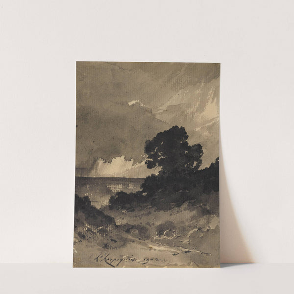 Paysage nuageux au bord de la mer (1902) by Henri-Joseph Harpignies