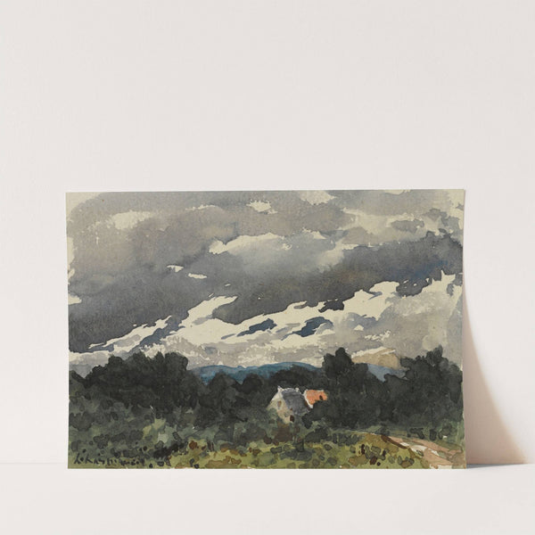 Paysage nuageux au crépuscule by Henri-Joseph Harpignies
