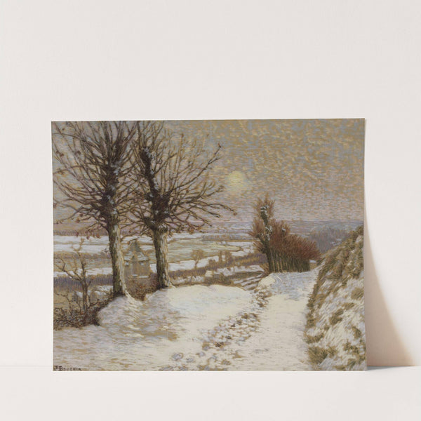 Paysage; soleil et neige by Joseph Félix Bouchor