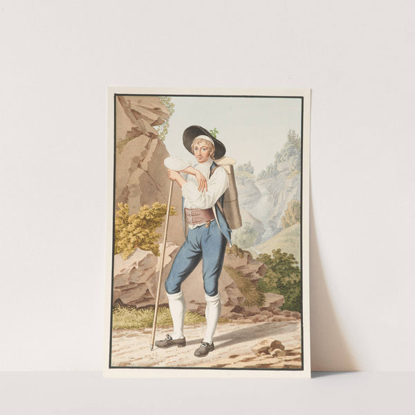 Paysan de Meyringuen dans la vallée d’Oberhasli (1805) by Gabriel Lory the older
