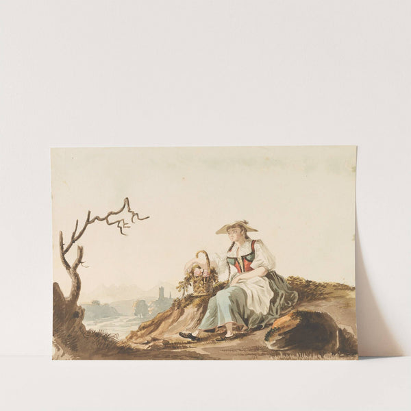 Paysanne bernoise près de Fribourg by Johann Karl Müllener