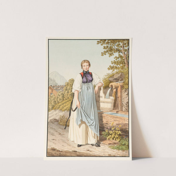Paysanne de Meyringuen dans la vallée d’Oberhasli (1805) by Gabriel Lory the older