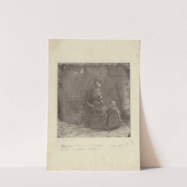 Paysanne donnant à manger à un enfant (1874) by Camille Pissarro