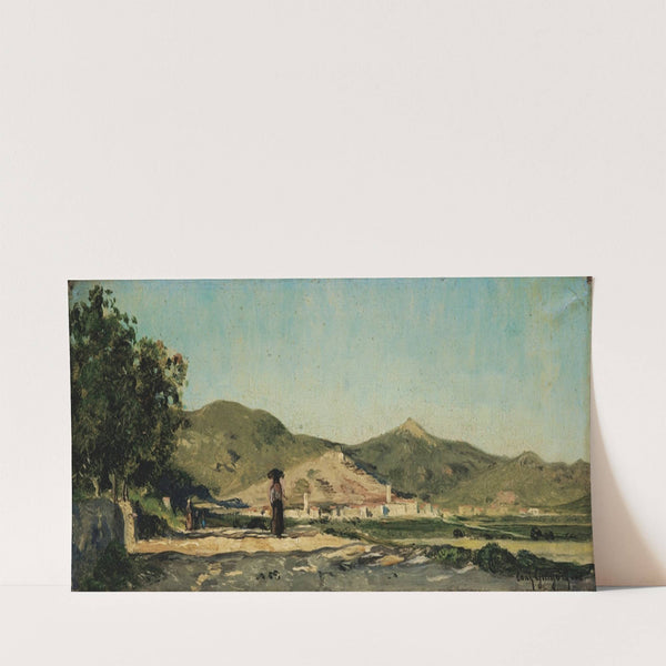 Paysanne sur un chemin en Provence (1868) by Paul-Camille Guigou
