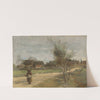 Paysanne Sur Une Route En Vue D'un Village by Jean-Baptiste-Camille Corot