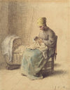 Paysanne veillant son enfant (circa 1858-1860)
