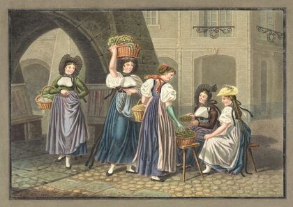 Paysannes Bernoises au Marché (1821)