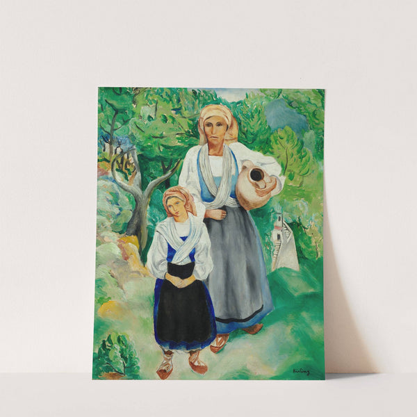 Paysannes en costume traditionnel by Moïse Kisling