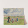 Paysannes Ramassant Des Herbes, Éragny (1886) by Camille Pissarro