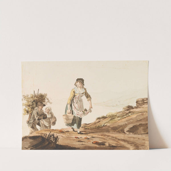 Paysans en Lavaux by Johann Karl Müllener