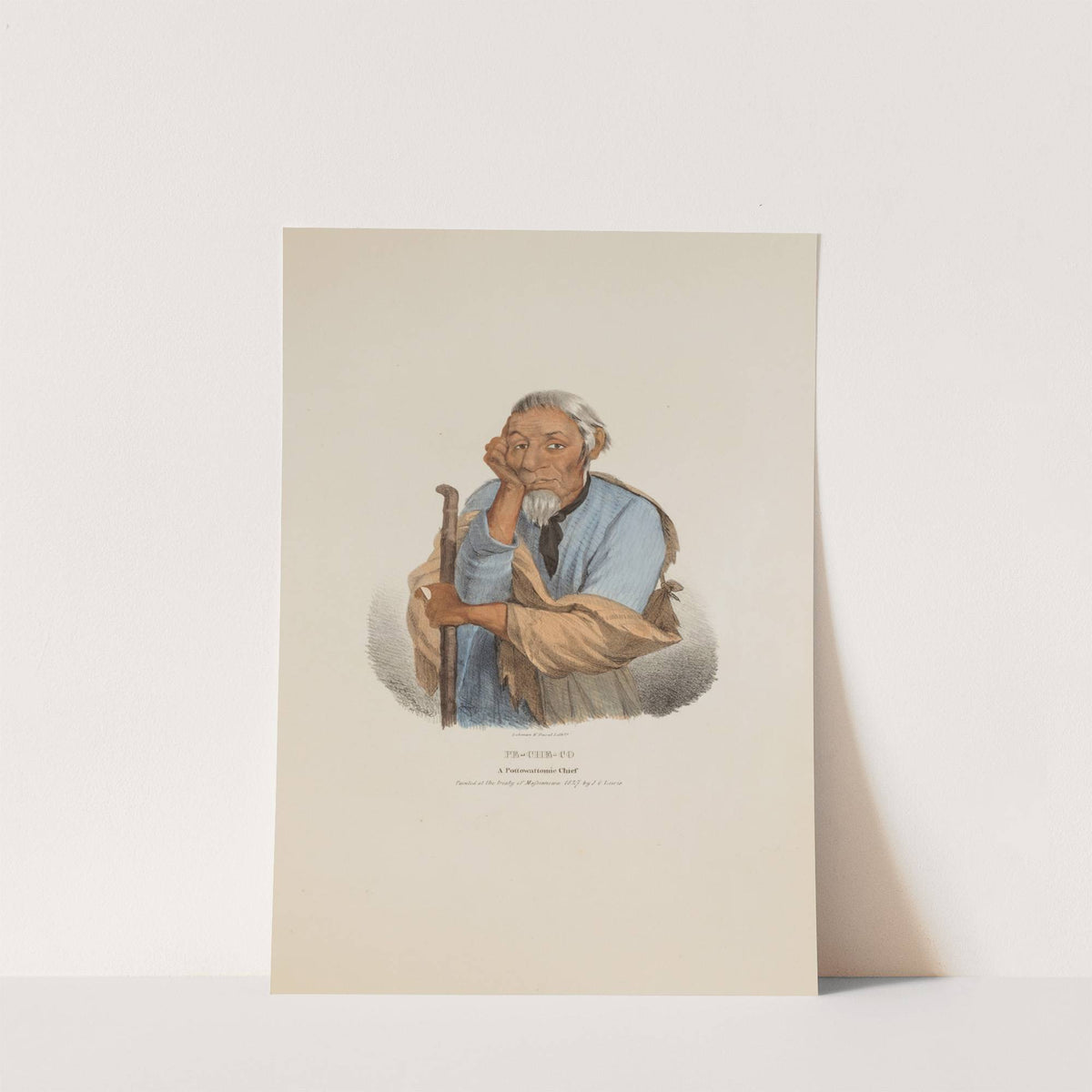 PE-CHE-CO; A Pottowattomie Chief (1835) by James Otto Lewis