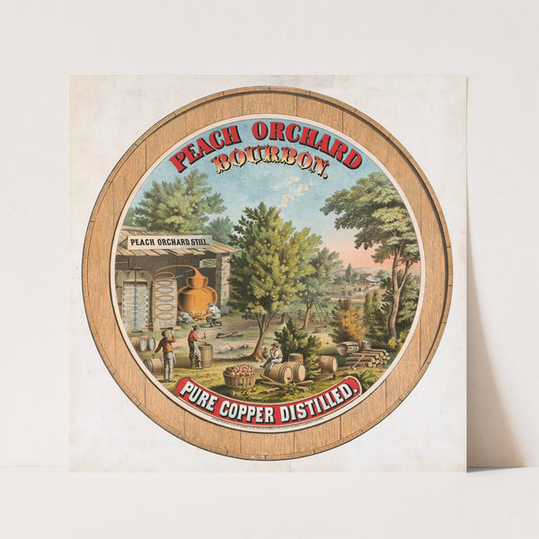 Peach orchard bourbon. Peach orchard still (1873) by Strobridge & Co. Lith.
