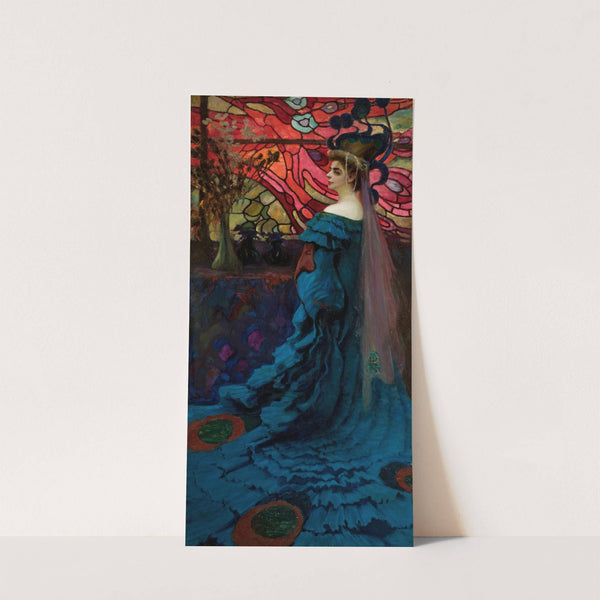 Peacock – portrait of Zofia Borucińska née Jakimowicz by Kazimierz Stabrowski