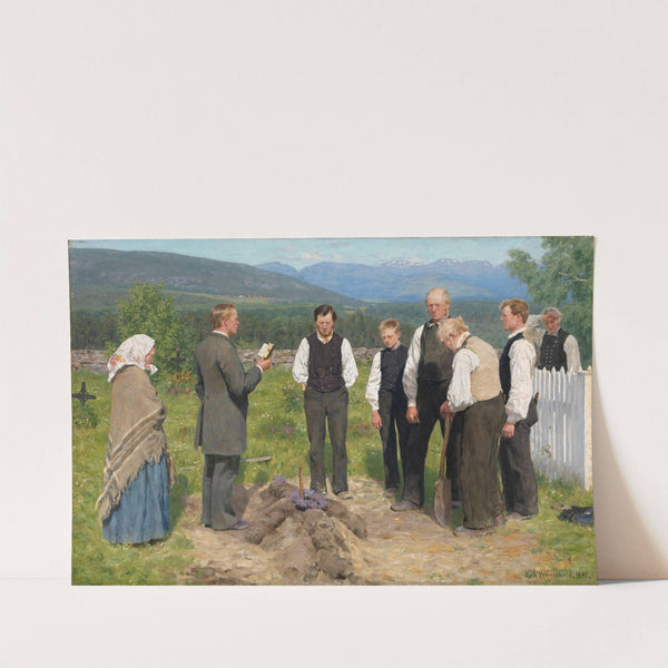 Peasant Burial by Erik Werenskiold