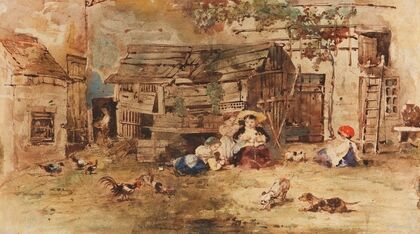 Peasant Children in Barbizon (1845)