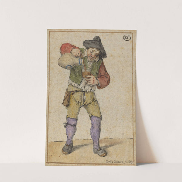 Peasant Filling A Glass (1689) by Cornelis Dusart
