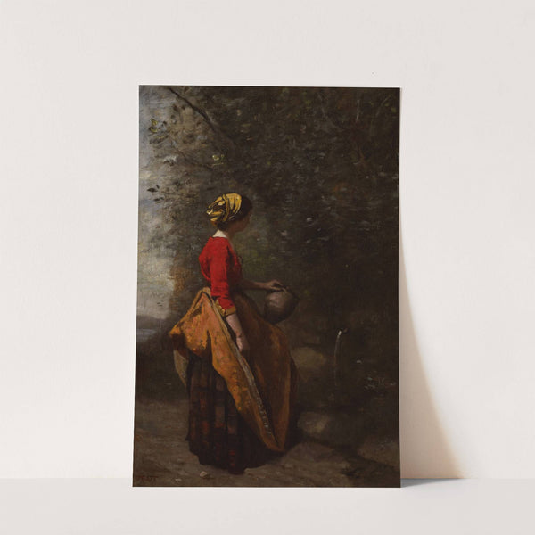 Peasant Girl at the Spring by Jean-Baptiste-Camille Corot