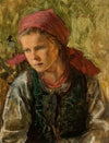 Peasant girl in a scarf