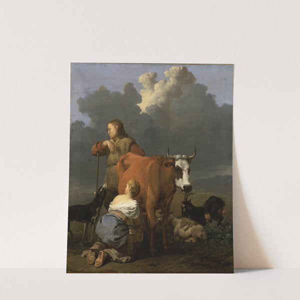 Peasant Girl Milking a Cow by Karel Dujardin