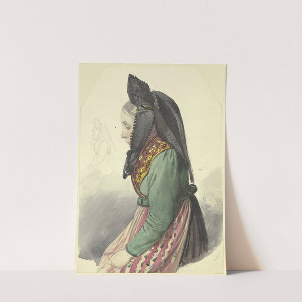 Peasant girl to the left by Jakob Becker