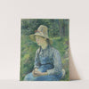 Peasant Girl with a Straw Hat (1881) by Camille Pissarro