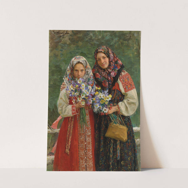 Peasant girls (1913) by Ivan Semenovich Kulikov