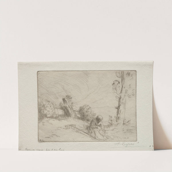 Peasant near a Stone Fence (c. 1857–1911) by Alphonse Legros