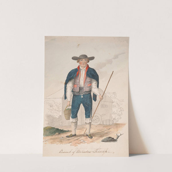 Peasant of Miradero, Tenerife (between 1823 and 1828) by Alfred Diston