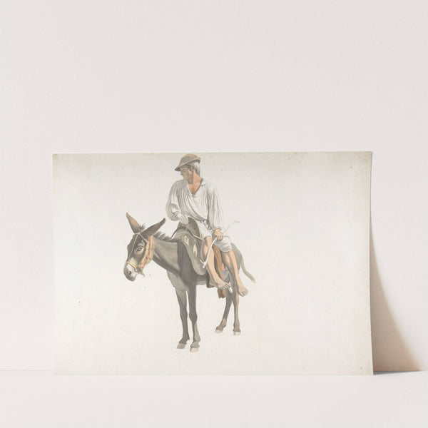 Peasant on a Donkey by Giovanni Battista Lusieri