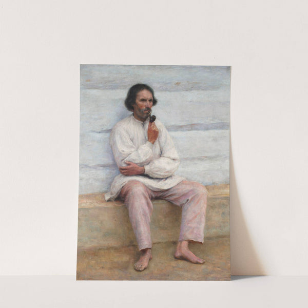 Peasant smoking a pipe, study for the painting “Peasant coffin” (1894) by Aleksander Gierymski