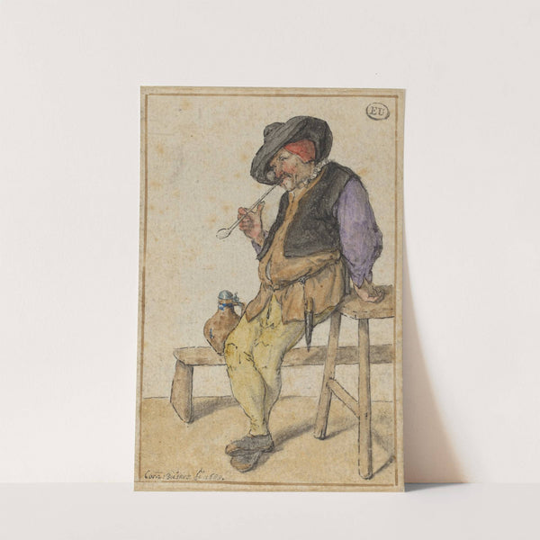 Peasant Smoking (1689) by Cornelis Dusart