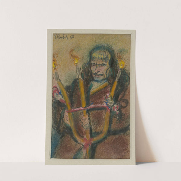 Peasant with a candlestick (1911) by Fryderyk Pautsch