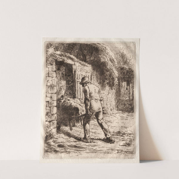 Peasant with a Wheelbarrow (1855) by Jean-François Millet