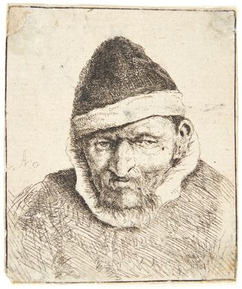 Peasant with pointed fur hat
