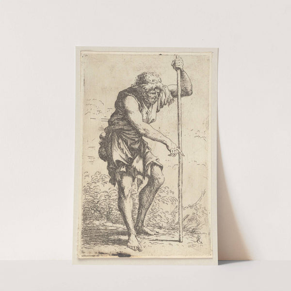 Peasant with Staff by Salvator Rosa
