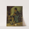 Peasant Woman Cooking by a Fireplace (1885) by Vincent van Gogh