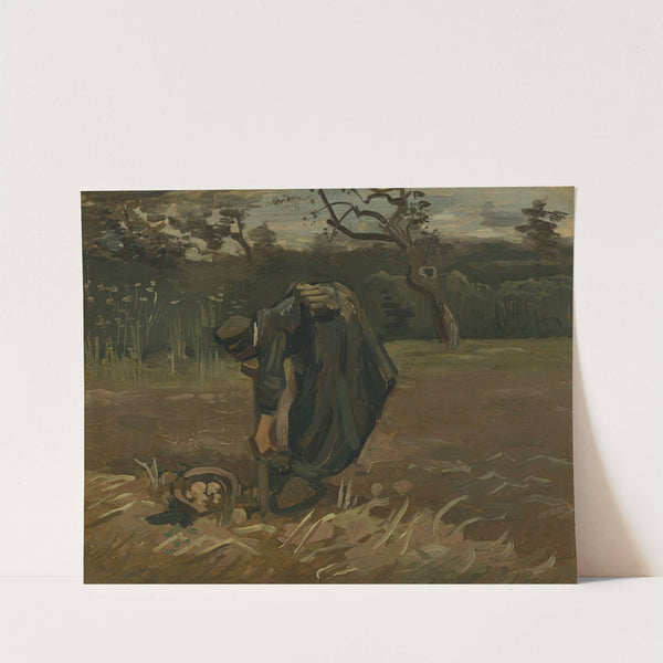 Peasant Woman Digging Potatoes (1885) by Vincent van Gogh